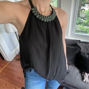 Women’s Max Studio Embellished Halter-neck Top Size L